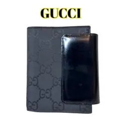 GUCCI グッチ GG システム 手帳 カバー 031・0416・0916 黒