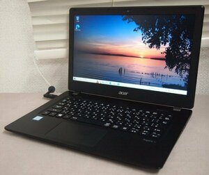 NoS720☆Acer Aspire V3-372 Core i3 6100U 2.3GHz/メモリ8GB/HDD320GB完全消去済み/13.3型HD液晶/ACアダプタ付属なし☆