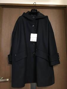 MACKINTOSH マッキントッシュ HUMBIE HOOD/ハンビーフード ライトメルトンコート ブラック サイズ4 送料無料 未使用