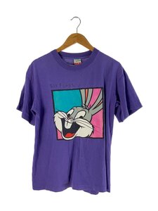 LOONEY TUNES◆Tシャツ/コットン/パープル/紫/90s/USA製/バックスバニー//