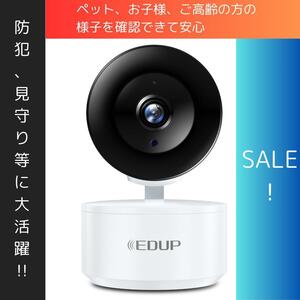 新品　送料無料　自宅用 ペット用 防犯 カメラ トレンド インテリア ホワイト