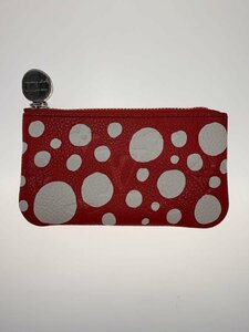 LOUIS VUITTON◆×草間彌生/ポシェットクレ_モノグラムアンプランキーケース/レザー/RED/ドット/M81957