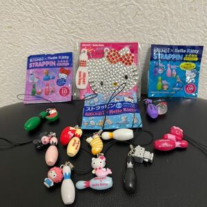 ハローキティ×ラウンドワン　Hello　Kitty×ROUND1　ジュエリーチャーム　ストライピン　キーホルダー　10個セット　★まとめて★ 