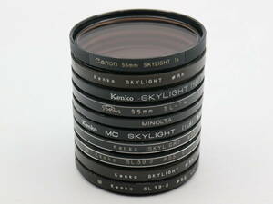 L1510　レンズフィルター　55ｍｍ　10枚セット　 Kenko　MINOLTA　Canon　Toshiba　UV　保護