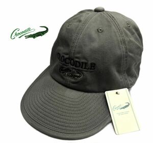 CROCODILE★クロコダイル★（L）コットン キャップ 帽子 /濃カーキ系 未使用