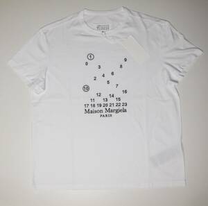 maison margiela マルジェラ logo calender tee カレンダー ロゴ Tシャツ sizeM white