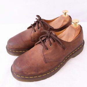 ドクターマーチン UK5/23.5cm-24.0cm/3ホール 茶 ブラウン ブーツ レディース レザー 本革 dr.martens 中古靴 古着 dm3700