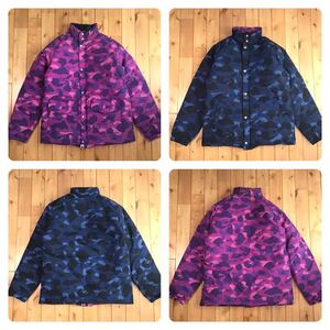 ★リバーシブル★ ダウンジャケット Lサイズ purple camo × blue camo a bathing ape bape エイプ ベイプ reversible down jacket m14