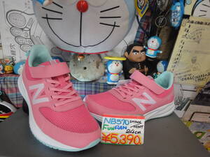 NEW BALANCE ランニングシューズ　FUN RUN　YT570　ピンク/ミント　２４ｃｍ