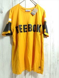 リーボック Reebok Tシャツ 未使用 M イエロー メンズ トップス t4