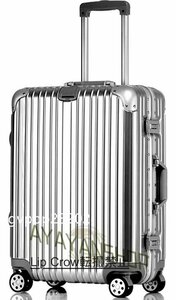 アルミニウムキャリーバッグ　軽量 スーツケース　キャリーケース　20インチ　シルバー