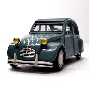 1/43 シトロエン 2CV トゥーシーヴォー Citroen 2CV 1966 昭和 名車 旧車 フランス車 レトロ キャンパストップ 猫足 おしゃれ 1円〜 020405