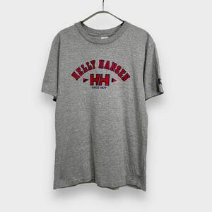 ☆送料無料☆90s☆HELLY HANSEN☆ブランドロゴTシャツ☆グレー☆M☆ゴールドウィン製☆H24M