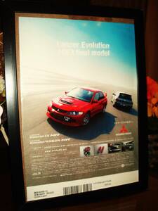 当時物! Mitsubishi Lancer Evolution 9 MR 広告Ⅸ ポスターランエボⅨ ランエボ9 CT9A GH-CT9A エボ9Lancer WRC部品 Ralliart 4G63No.3052