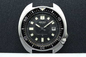 難あり SEIKO 2nd DIVER 中期 Ref:6105-8110 フェイスのみ セイコー セカンド 植村ダイバー デイト 自動巻き 腕時計 ■29370