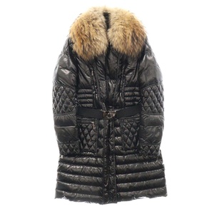 MONCLER モンクレール MAILLOL マイヨール ベルト付き ロングコート レディース ブラック 020934933197