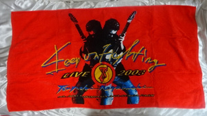 1■ 長渕剛　未使用の ビッグタオル バスタオル LIVE 2003 Keep on Fighting 赤