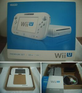 Nintendo Wii U プレミアムセット 32GB shiro WUP-S-WAFC 動作確認済-初期化済 【保証書 修理依頼書欠品】