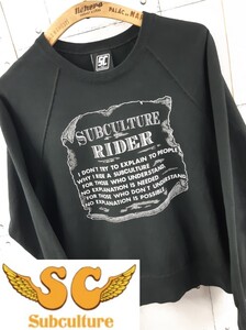 22AW SUB CULTURE SC RIDER CREW NECK SWEAT サブカルチャー スエット SUBCULTURE 黒 パーカー