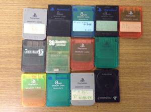Playstation PS1 PS2 lots of 13 Sony Official Memory Cards etc. tested PS1 PS2 メモリーカード 計13個 セット まとめ 動作確認済 D922