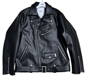 23aw 未使用品 wtaps VANCE JACKET SYNTHETIC ダブルタップス ライダースジャケット ブラック 04