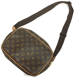 ルイヴィトン M45254 モノグラム リポーターPM ショルダーバッグ ファスナー開閉 茶系 LOUIS VUITTON QR064-74