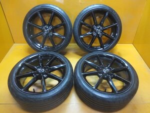 ☆スピスタ☆タイヤホイール　マツダ純正　ブラック　ロードスター・デミオ　195/40R17　17インチ　7J　+45　100-4　4本　中古　R17872　19