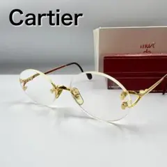 Cartier カルティエ メガネ リムレス オーパル ツーポイント 度入り