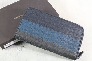 極美品 BOTTEGA VENETA ボッテガヴェネタ 長財布 イントレチャート 311263 VBG81 ラウンドファスナー