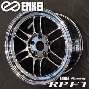 送料無料 4本SET ENKEI エンケイ レーシング RPF1 18inch 10.5J +15 5穴 PCD114.3 SBC メッキ MADE IN JAPAN 国産 軽量 アルミホイール