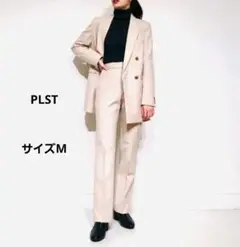 【新品】PLST　レーヨンブレンドバックスリットパンツ