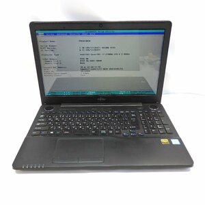 1円～FUJITSU LIFEBOOK AH53/B2 Core i7-7700HQ 2.8GHz/8GB/HDD1TB/Blu-ray/15インチ/OS無/動作未確認/AC無【栃木出荷】