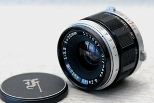 （綺麗）OLYMPUS オリンパス純正 PEN専用 G.Zuiko 20mm 単焦点高級ワイドレンズ 1:3.5 超希少・完動品