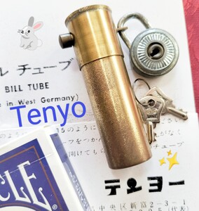 【★珍品！ テンヨー Tenyo 限定品！鍵付き ビルチューブ 昭和のタイムカプセル現象 マジック 手品 お札 紙幣 コイン 廃盤！★】