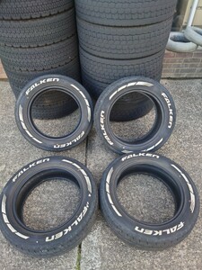 ファルケン W11 215/60R17 109/107N 4本 中古 ホワイトレター ハイエース キャラバン