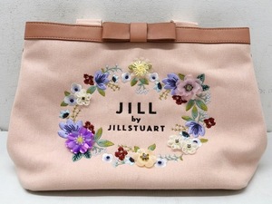 JILL by JILLSTUART(ジル バイ ジルスチュアート) 刺繍花柄ビジュー付き トートバッグ / ピンク 【C1650-007】