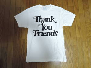 M エム M THANK YOU FRIENDS ロゴ Tシャツ XS 白 LOGO TMT /