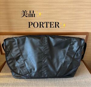 美品 PORTER ポーター メッセンジャーバッグ 大容量 斜め掛け ショルダーバッグ