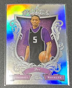 Topps Chrome NBA DEAARON FOX ROUNDBALL ROYALTY Refractor