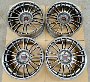 【極上品】スバル WRX STI 純正 BBS ホイール 4本セット GDB GRB GVB VAB 鍛造 レヴォーグ 8.5J 114.3 ブレンボ 18インチ フォレスター