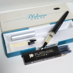 超レア 未使用 Platinum SoftPen プラチナ ソフトペン チップ2個インク3本付き 