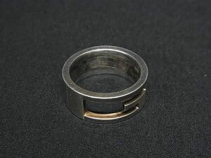 1円 ■美品■ GUCCI グッチ ブランデッドG SV925 リング 指輪 アクセサリー 表記サイズ 13 (約12号) メンズ レディース シルバー系 AZ5159