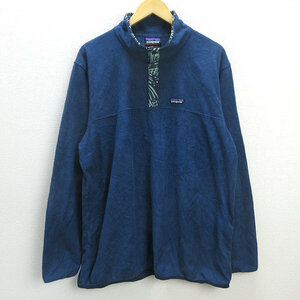 D■パタゴニア/Patagonia 26165 マイクロD スナップT・プルオーバー フリースジャケット【XXL】紺/MENS■296 【中古】