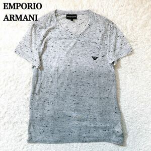 EMPORIO ARMANI エンポリオアルマーニ Tシャツ Vネック ワンポイントロゴ L メンズ C52427-84