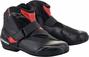 US 14 / EU 50 - ブラック/レッド - ALPINESTARS アルパインスターズ SMX1-R V2 ベンテッド ブーツ