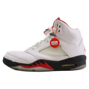 NIKE ナイキ AIR JORDAN 5 RETRO FIRE RED DA1911-102 エアジョーダン5 ファイアレッド ハイカットスニーカー ホワイト /レッド US10/28cm