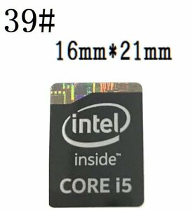 39# 四代目【CORE i5黒】エンブレムシール　 ■16*21㎜■ 条件付き送料無料