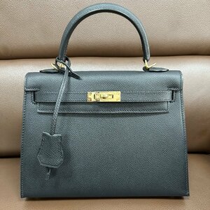 新品未使用 ◆ HERMES エルメス ◆ ケリー25 kelly ヴォーエプソン 外縫い W刻印 2way ハンドバッグ トートバッグ ゴールド金具 ブランド