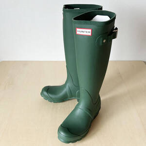 23cm 緑 ハンター レディース オリジナル トール レイン ブーツ HUNTER WOMENS ORIGINAL TALL GREEN UK4/23cm WFT1000RMA