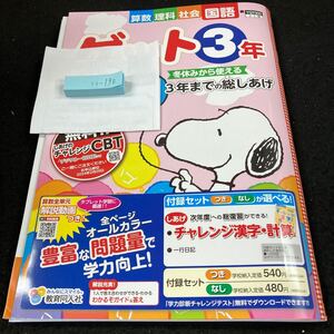 いー190 ゲット３年 教育同人社 スヌーピー 問題集 プリント 学習 ドリル 小学生 国語 算数 理科 社会 テキスト テスト用紙 文章問題※7